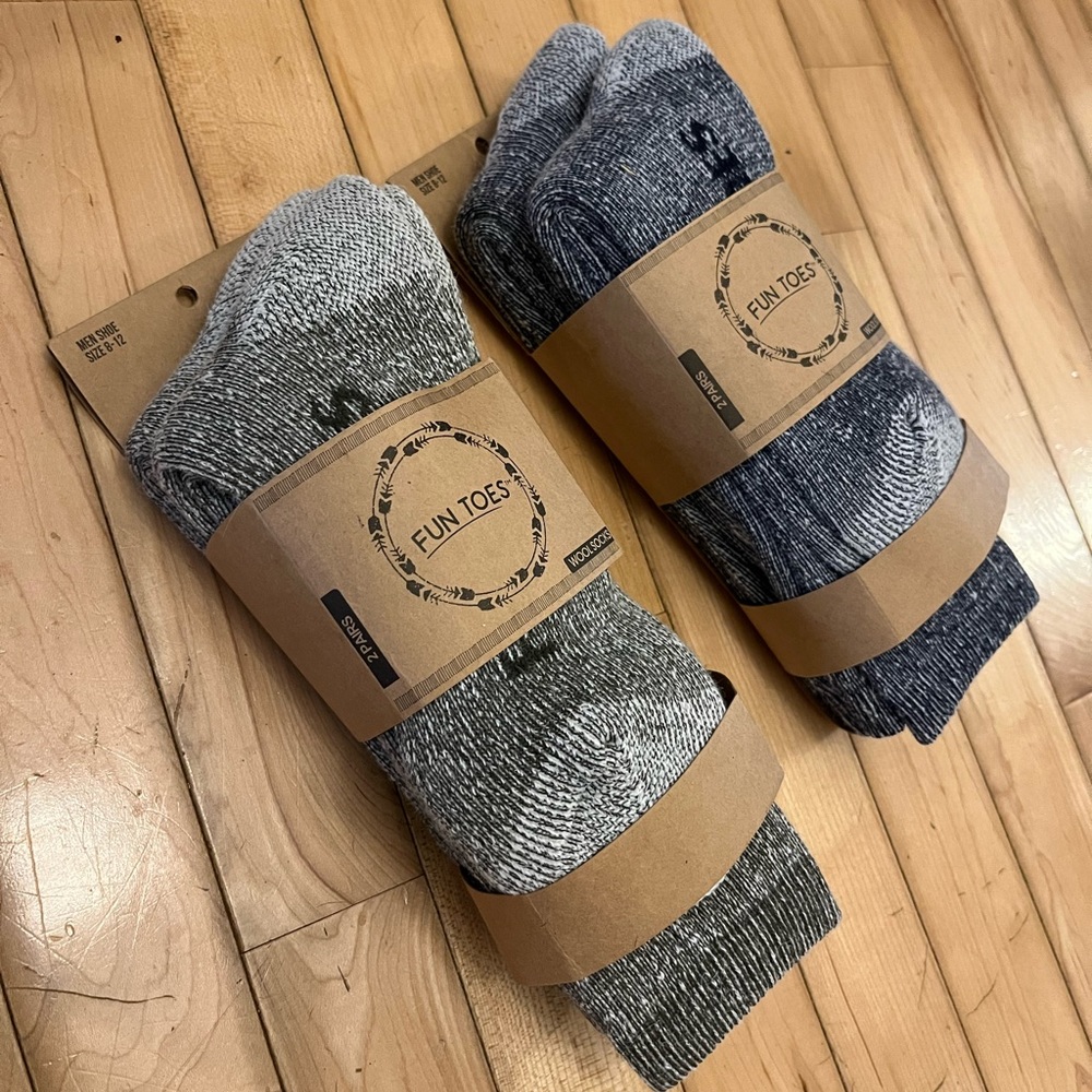 Fun Toes Wool Socks Multi-Pack